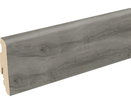 Sockelleiste FU060L Hochglanz Oak Uptown 19 x 58 x 2400 mm Fußleiste aus Holz mit Dekor