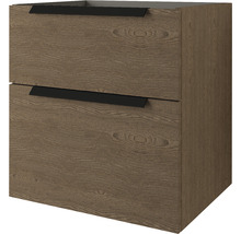 Waschtischunterschrank Baden Haus Urban BxHxT 60 x 62 cm x 46 cm Frontfarbe esche dunkel holzdekor
