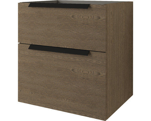 Waschtischunterschrank Baden Haus Urban BxHxT 60 x 62 cm x 46 cm Frontfarbe esche dunkel holzdekor