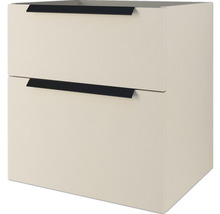 Meuble sous-vasque Baden Haus Urban couleur de façade blanc brossé mat 60 x 62 x 46 cm