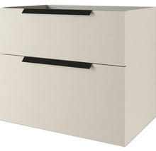 Meuble sous-vasque Baden Haus Urban couleur de façade blanc brossé mat 74 x 62 x 46 cm
