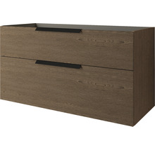 Waschtischunterschrank Baden Haus Urban BxHxT 120 x 62 cm x 46 cm Frontfarbe esche dunkel holzdekor