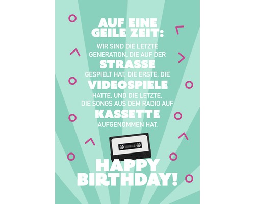 Carte postale Auf eine geile Zeit… Happy Birthday! 10,5x14,8 cm