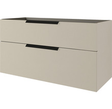 Meuble sous-vasque Baden Haus Urban couleur de façade blanc brossé mat 120 x 62 x 46 cm