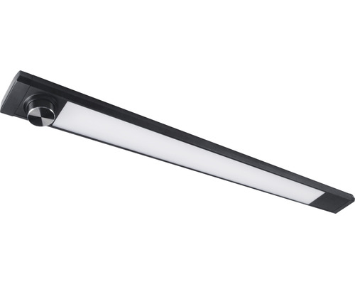 Éclairage LED sous-meuble à intensité lumineuse variable 8W 900 lm 4000 K  blanc neutre L 600 mm Calina 60 noir avec changement de couleur  (2700-6500K) sur l'interrupteur rotatif + fonction mémoire - HORNBACH  Luxembourg