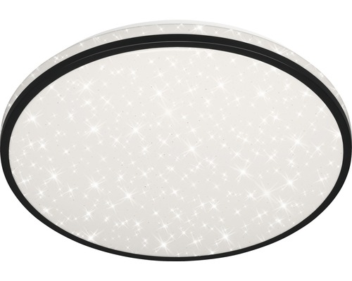 LED Deckenleuchte dimmbar 24W 2400 lm 3000-6500 K Ø 38 cm weiß/schwarz + Fernbedienung + Sternenhimmel