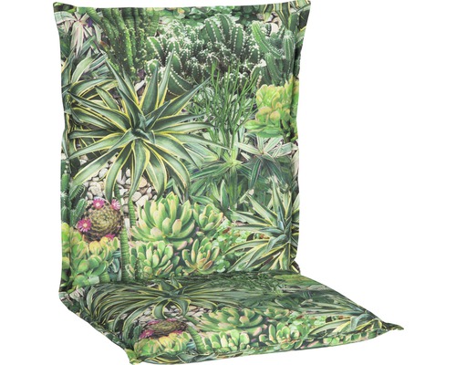Galette d'assise pour siège à dossier bas 98 x 46 cm coton-tissu mélangé vert