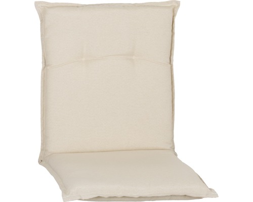 Galette d'assise pour siège à dossier bas 98 x 46 cm coton-tissu mélangé beige naturel