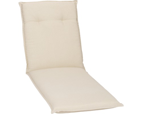 Coussin pour chaise longue 191 x 58 cm coton-tissu mélangé beige naturel