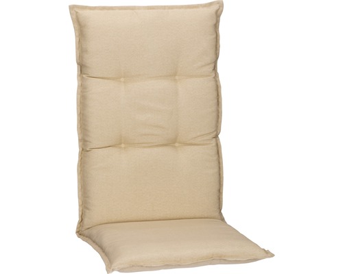 Galette d'assise pour siège à dossier haut 118 x 46 cm coton-tissu mélangé beige naturel