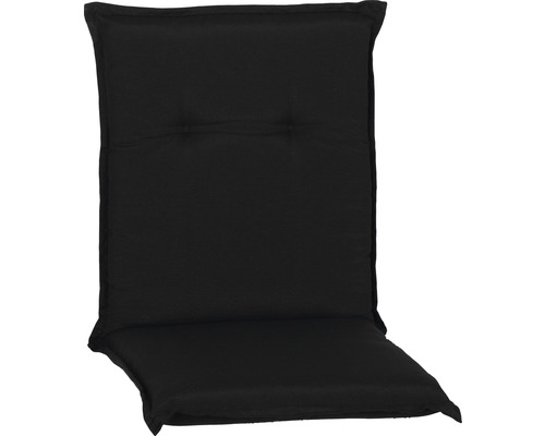 Galette d'assise pour siège à dossier bas 98 x 46 cm coton-tissu mélangé anthracite noir