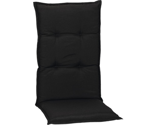 Galette d'assise pour siège à dossier haut 118 x 46 cm coton-tissu mélangé anthracite noir