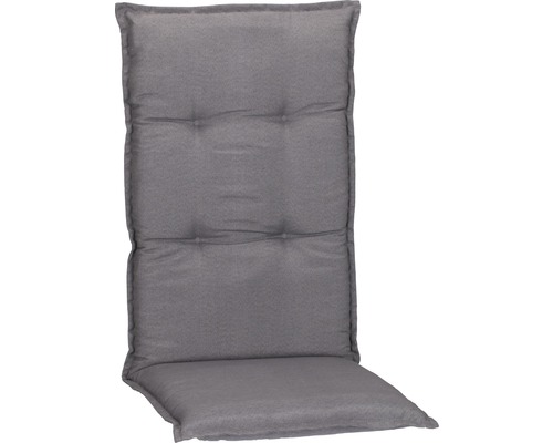 Galette d'assise pour siège à dossier haut 118 x 46 cm coton-tissu mélangé gris