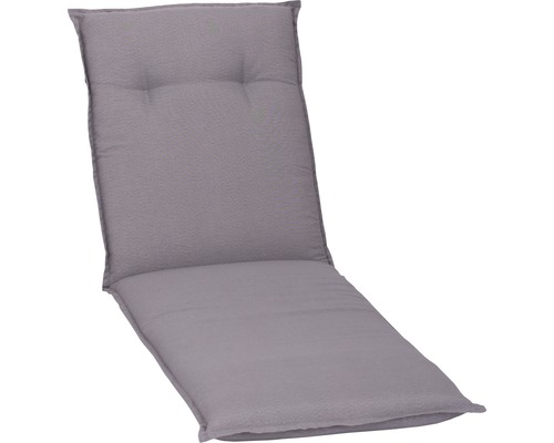 Coussin pour chaise longue 191 x 58 cm coton-tissu mélangé gris