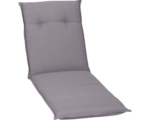 Coussin pour chaise longue 191 x 58 cm coton-tissu mélangé gris Coussin pour chaise longue de jardin
