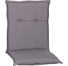 Galette d'assise pour siège à dossier bas 98 x 46 cm coton-tissu mélangé gris