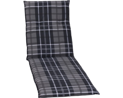 Coussin pour chaise longue 191 x 58 cm coton-tissu mélangé anthracite gris