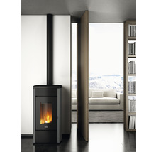 Poêle à pellets FreePoint Duke acier titanium 14 kW