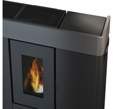 Poêle à pellets FreePoint Moon acier titanium 10 kW