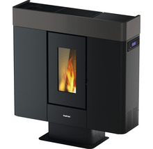 Poêle à pellets FreePoint Moon acier titanium 10 kW