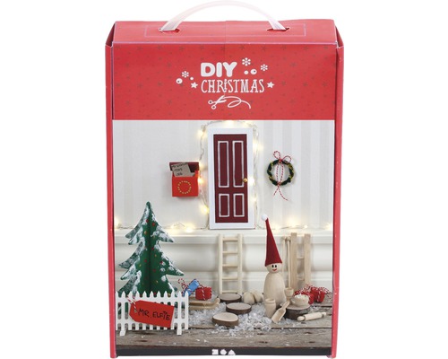 Kit de Noël à faire soi-même avec scène de Noël miniature