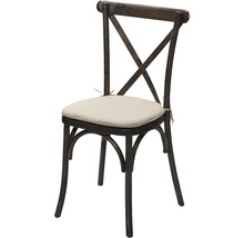 Galette de chaise VEBA pour chaise 48 x 47 cm Crossback beige-thumb-0