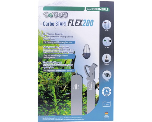 Kit de fumure CO2 pour plantes DENNERLE CarboSTART Flex200 Dennerle Carbo Start Flex 200 Set d''engrais CO2 pour plantes d''aquarium