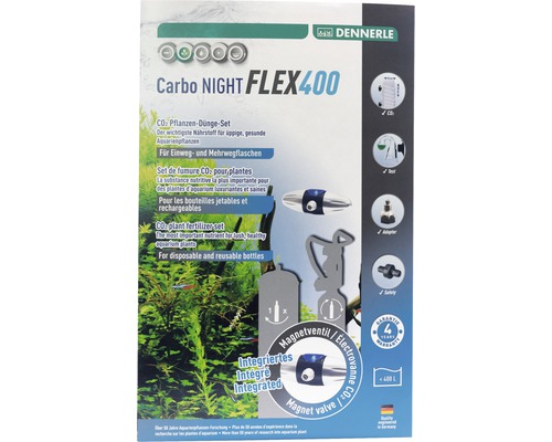 Kit de fumure CO2 pour plantes DENNERLE CarboNIGHT Flex400 Dennerle Carbo Night Flex 400 Set d''engrais CO2 pour plantes d''aquarium