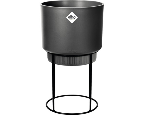 Cache-pot avec support elho b.for studio Ø 22 cm h 37,9 cm noir pour l'intérieur