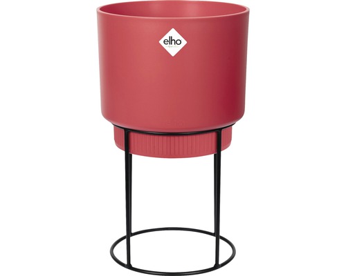 Cache-pot avec support elho b.for studio rond Ø 22 cm h 37,9 cm rouge pour l'intérieur