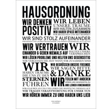 Leinwandbild Hausordnung II 57x77 cm