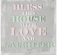 Leinwandbild Bless This House 50x50 cm