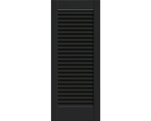 Porte persienne en pin ouvert noir laqué 99,3x39,4 cm