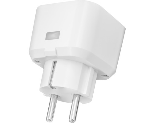 Weißer Zwischenstecker für die Steckdose