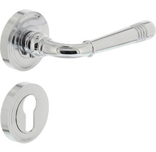 Garniture de poignée de porte avec rosaces pour portes intérieures
