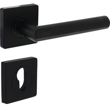 Garniture de poignée de porte avec rosette carrée pour portes intérieures