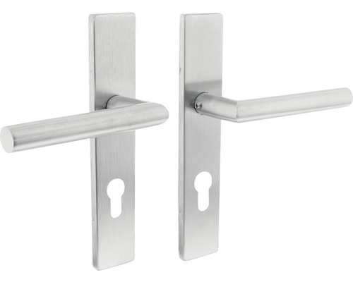 Poignée sur plaque longue Intersteel 90° Winkel carré cylindre profilé 72 mm en acier inoxydable brossé Poignée sur plaque longue Intersteel 90° Winkel carré cylindre profilé 72 mm en acier inoxydable brossé
