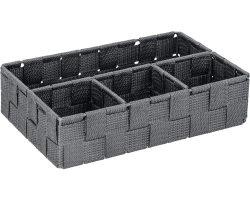 Panier de rangement tressé avec compartiments