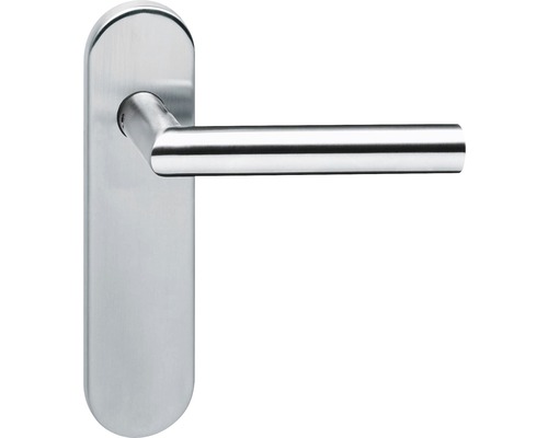 Poignée sur plaque courte Intersteel 90° Winkel cylindre profilé 72 mm ignifuge acier inoxydable brossé Poignée sur plaque courte Intersteel 90° Winkel cylindre profilé 72 mm ignifuge acier inoxydable brossé