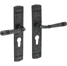 Paire de poignées de porte avec rosette de clé