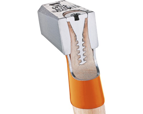 Querschnitt eines Schlosserhammers mit Holzstiel