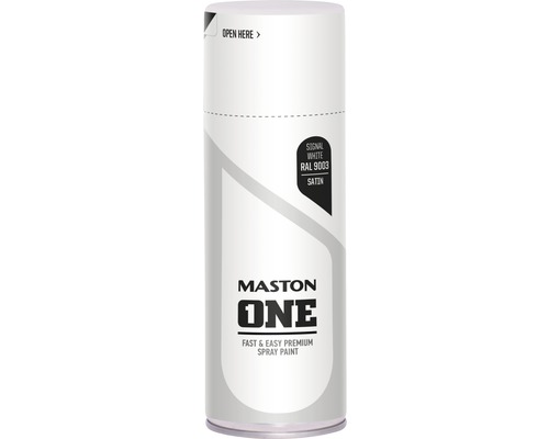 Mastons One Sprühlack Signalweiss RAL 9003 seidenmatt