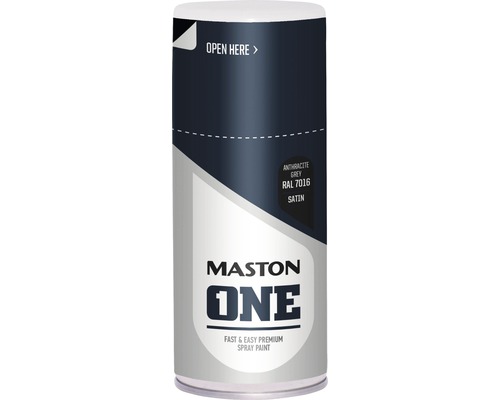 Peinture aérosol Maston ONE Satin RAL 7016 150 ml Maston One peinture aérosol gris anthracite RAL 7016