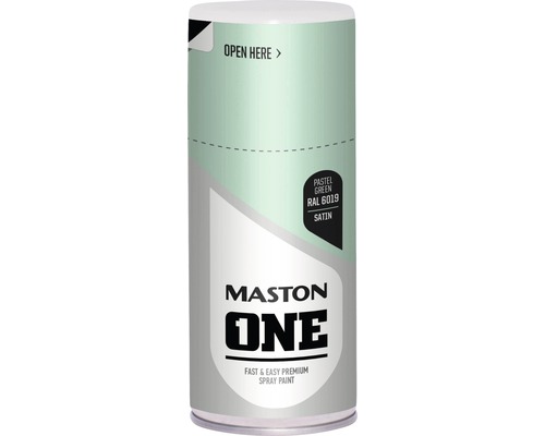 Peinture aérosol Maston ONE Satin RAL 6019 150 ml Peinture aérosol Mastons One vert pastel RAL 6019 finition satinée