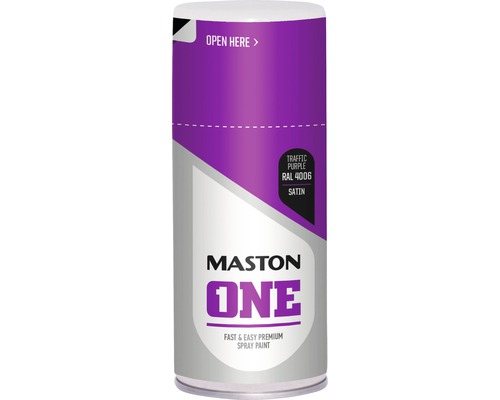 Peinture aérosol Maston ONE Satin RAL 4006 150 ml Bombe aérosol Maston One violet circulation RAL 4006