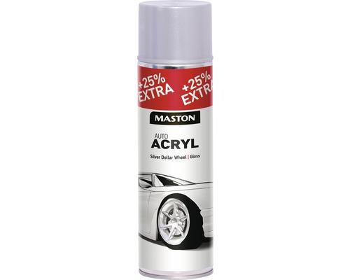 Peinture aérosol acrylique auto Silver Dollar Wheel 500 ml