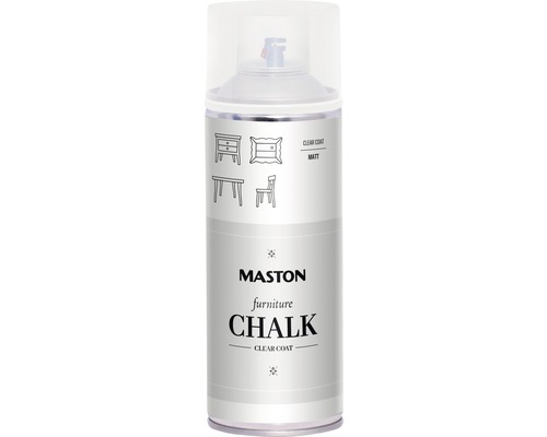 Bombe peinture à la chaux Maston pour meubles vernis mat 400 ml Vernis transparent mat pour meubles Maston Chalk