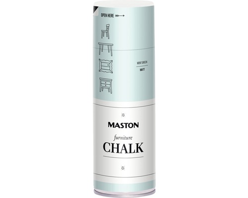 Bombe peinture à la chaux Maston pour meubles Mint Green 400 ml Peinture à la craie pour meubles Maston en vert menthe, finition mate