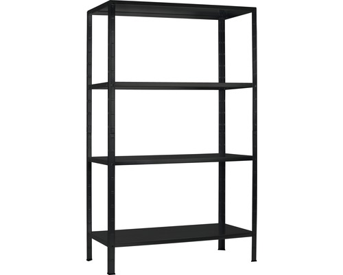 Étagère emboîtable Schulte noir 1800x1000x350 mm 4 tablettes capacité de charge 260 kg