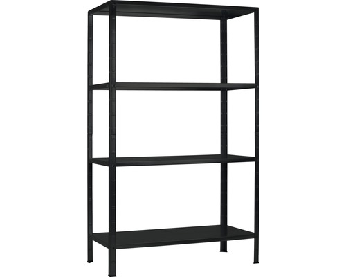 Étagère emboîtable Schulte noir 1800x1000x400 mm 4 tablettes capacité de charge 260 kg